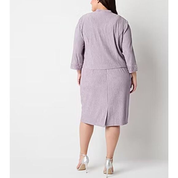 Brianna Milay  Womens Jacket Dress Plus lavender haze 16w - Picture 4 of 16